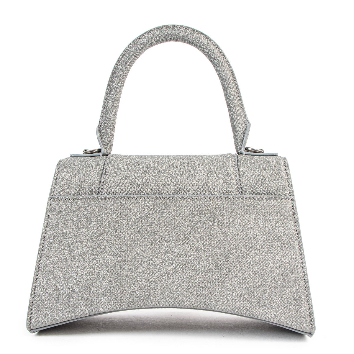 Balenciaga Hourglass XS Silver Glitter Bag