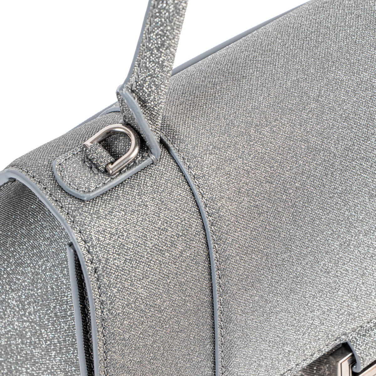 Balenciaga Hourglass XS Silver Glitter Bag