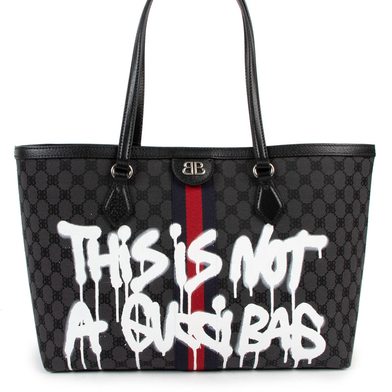 Gucci x Balenciaga The Hacker Project Graffiti Tote Shopper