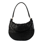Shop safe online at Labellov in Antwerp, Brussels and Knokke this 100% authentic second hand Bottega Veneta Black Intrecciato Gemelli Medium Shoulder Bag