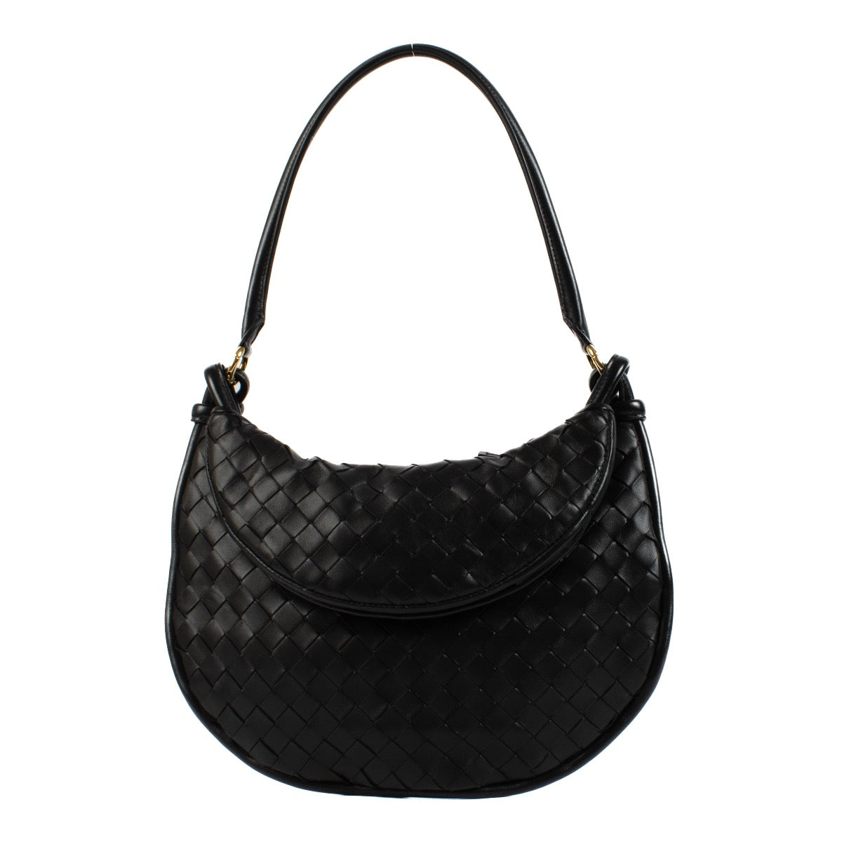 Shop safe online at Labellov in Antwerp, Brussels and Knokke this 100% authentic second hand Bottega Veneta Black Intrecciato Gemelli Medium Shoulder Bag