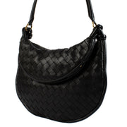 Shop safe online at Labellov in Antwerp, Brussels and Knokke this 100% authentic second hand Bottega Veneta Black Intrecciato Gemelli Medium Shoulder Bag