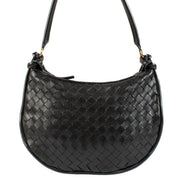 Shop safe online at Labellov in Antwerp, Brussels and Knokke this 100% authentic second hand Bottega Veneta Black Intrecciato Gemelli Medium Shoulder Bag