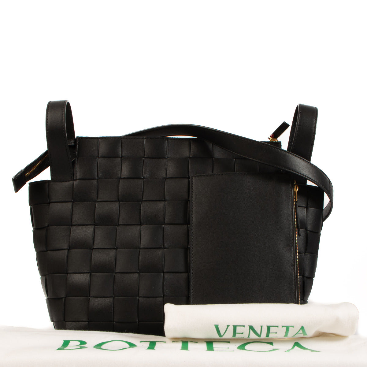 Bottega Veneta Black Cassette Bowling Bag