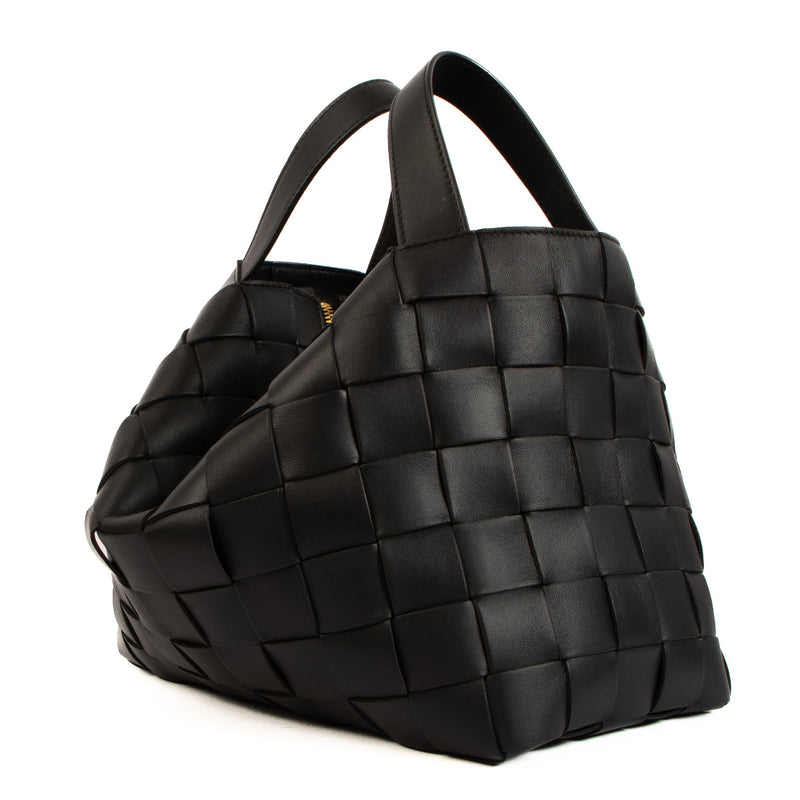 Bottega Veneta Black Cassette Bowling Bag