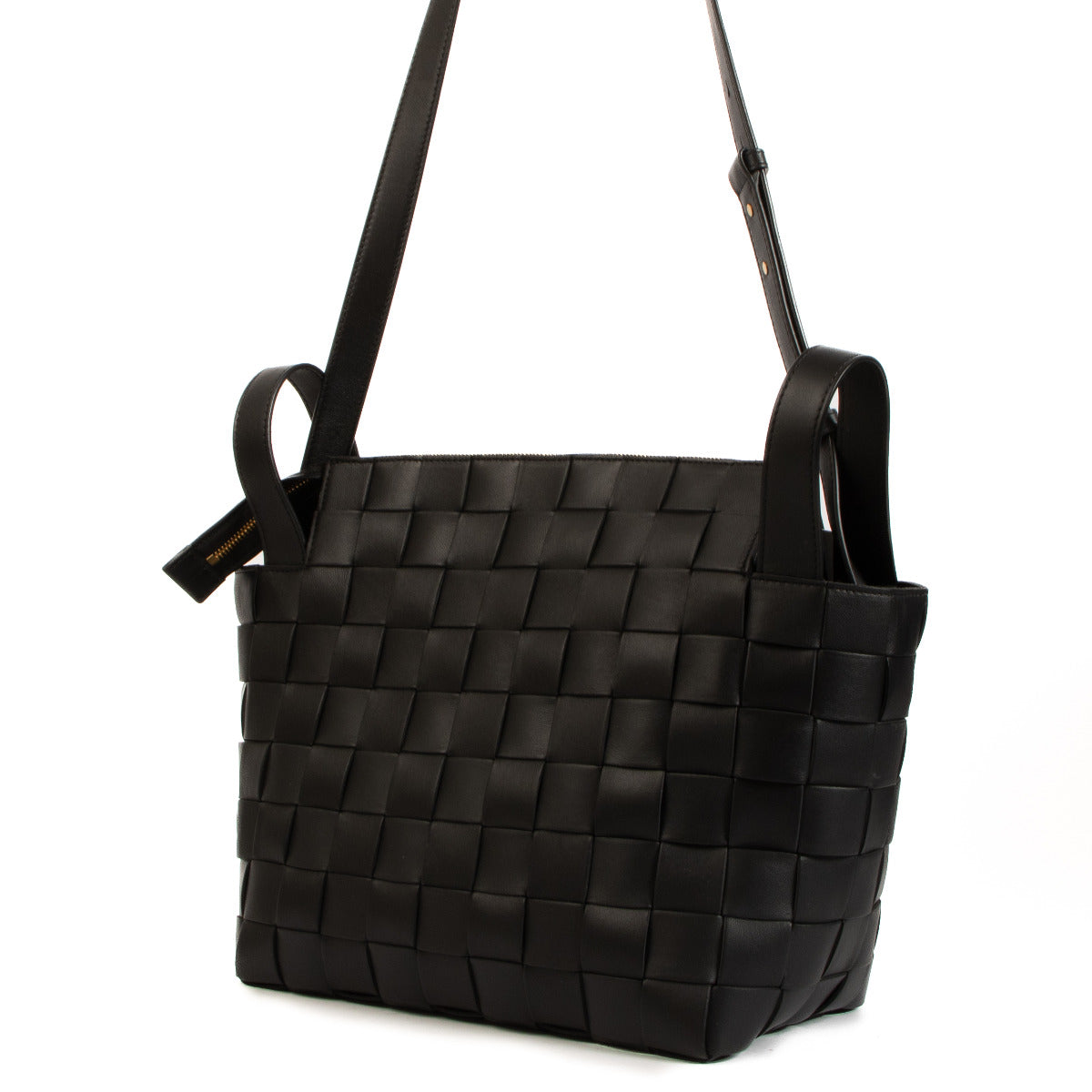 Bottega Veneta Black Cassette Bowling Bag