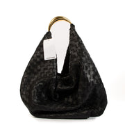 Bottega Veneta Black Intrecciato Foulard Bag