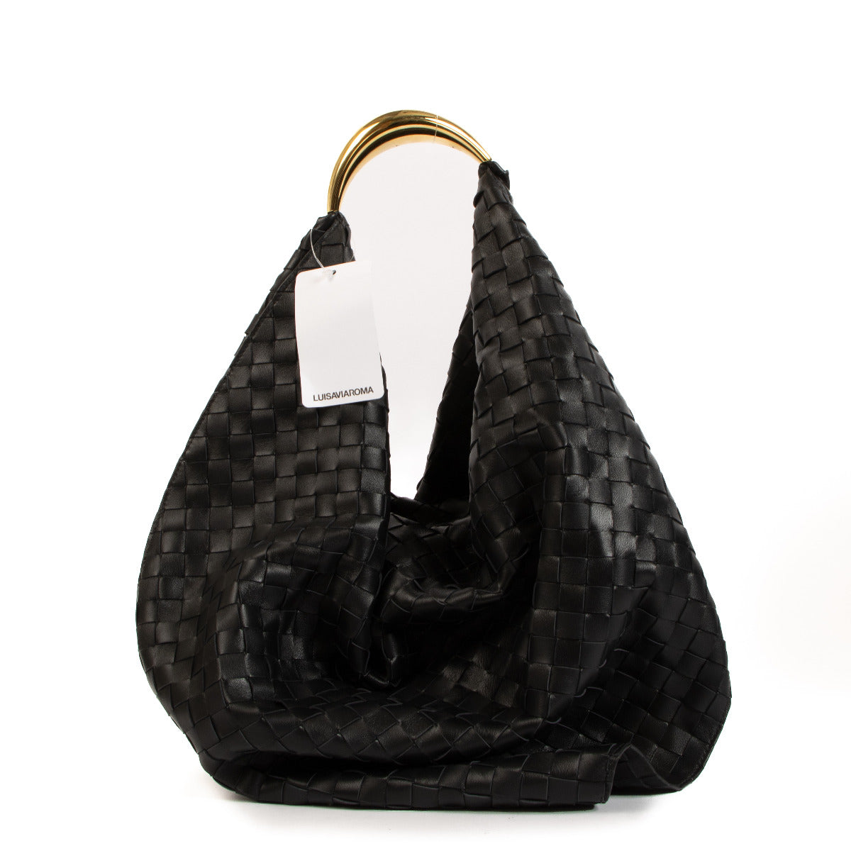 Bottega Veneta Black Intrecciato Foulard Bag