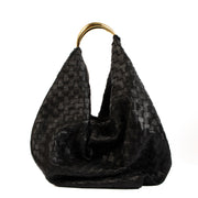 Bottega Veneta Black Intrecciato Foulard Bag