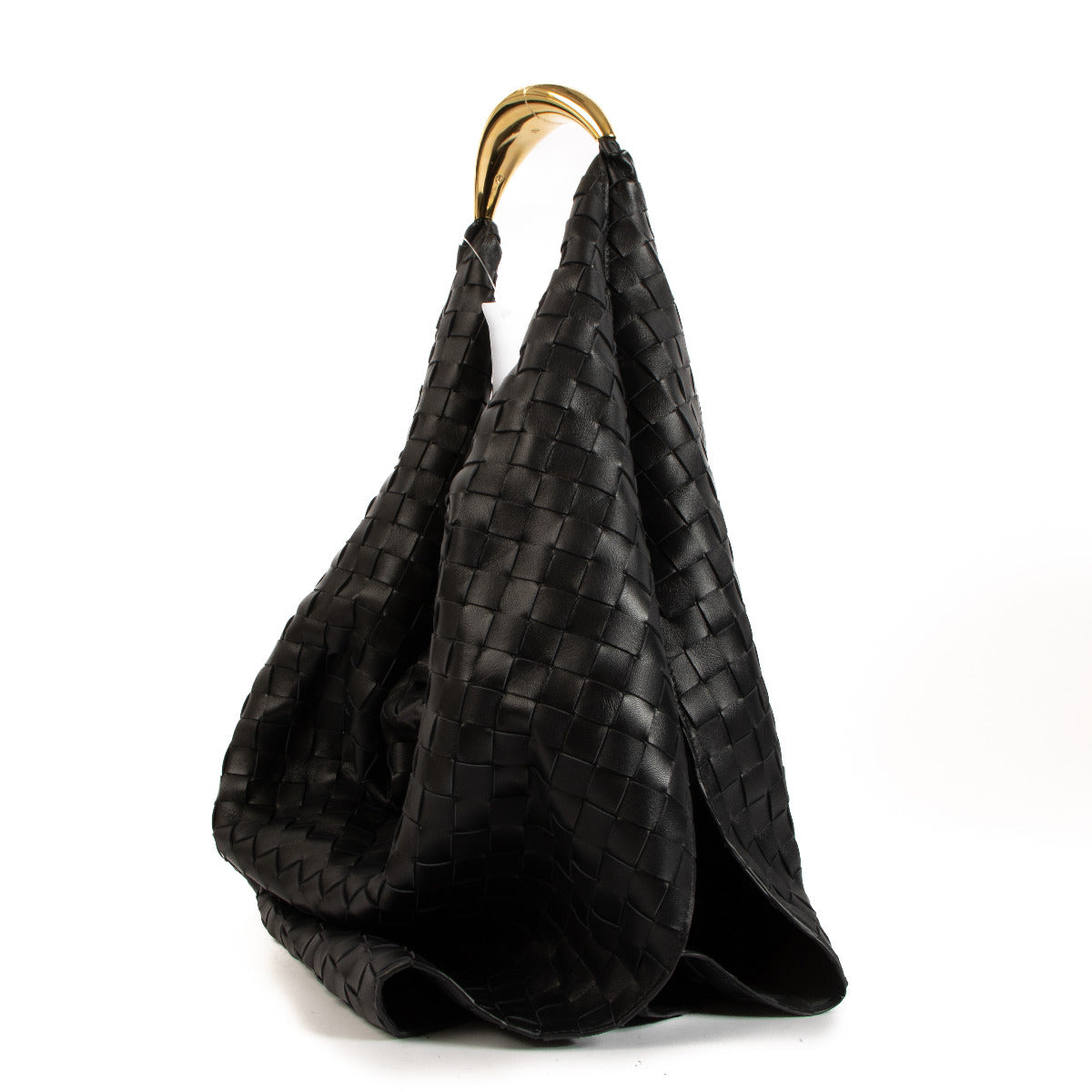 Bottega Veneta Black Intrecciato Foulard Bag