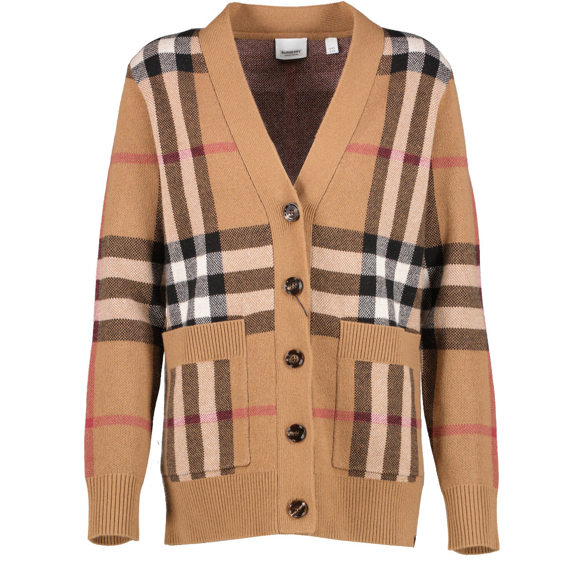 Burberry Brown Check Cardigan - size XXS