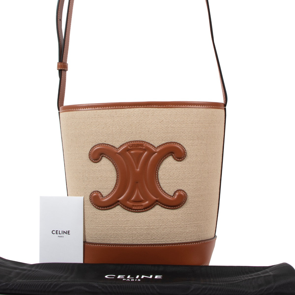 Shop safe online at Labellov in Antwerp this 100% authentic second hand Celine Cognac Small Bucket Cuir Triomphe Bucket Bag Crossbody