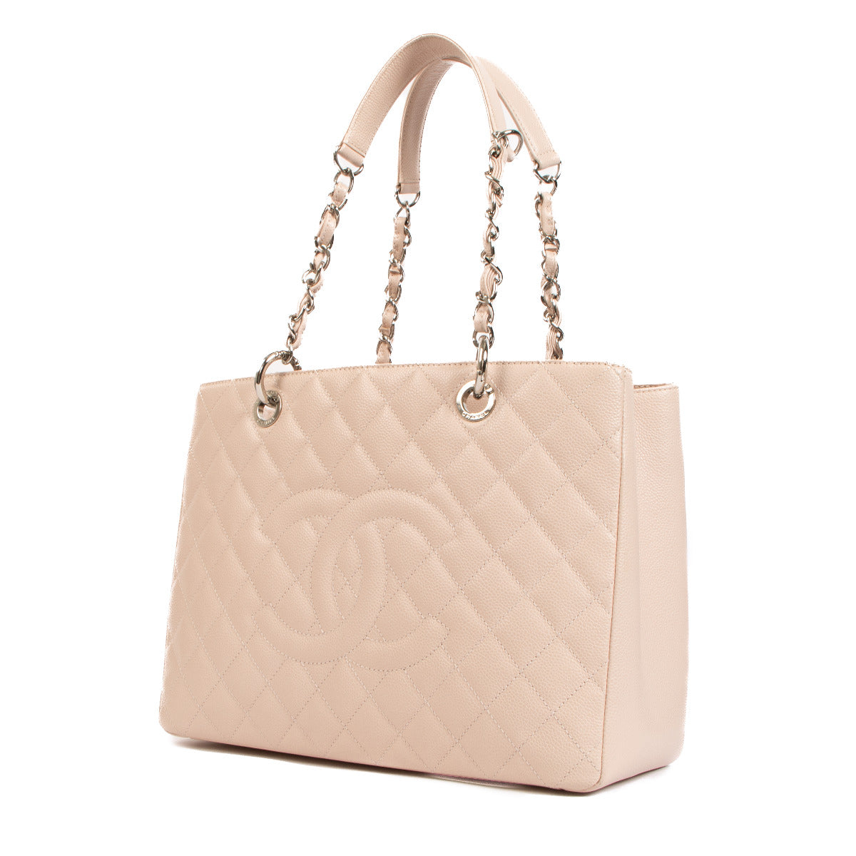 Chanel Lichtroze Caviar GST Grand Shopping Tote Tas