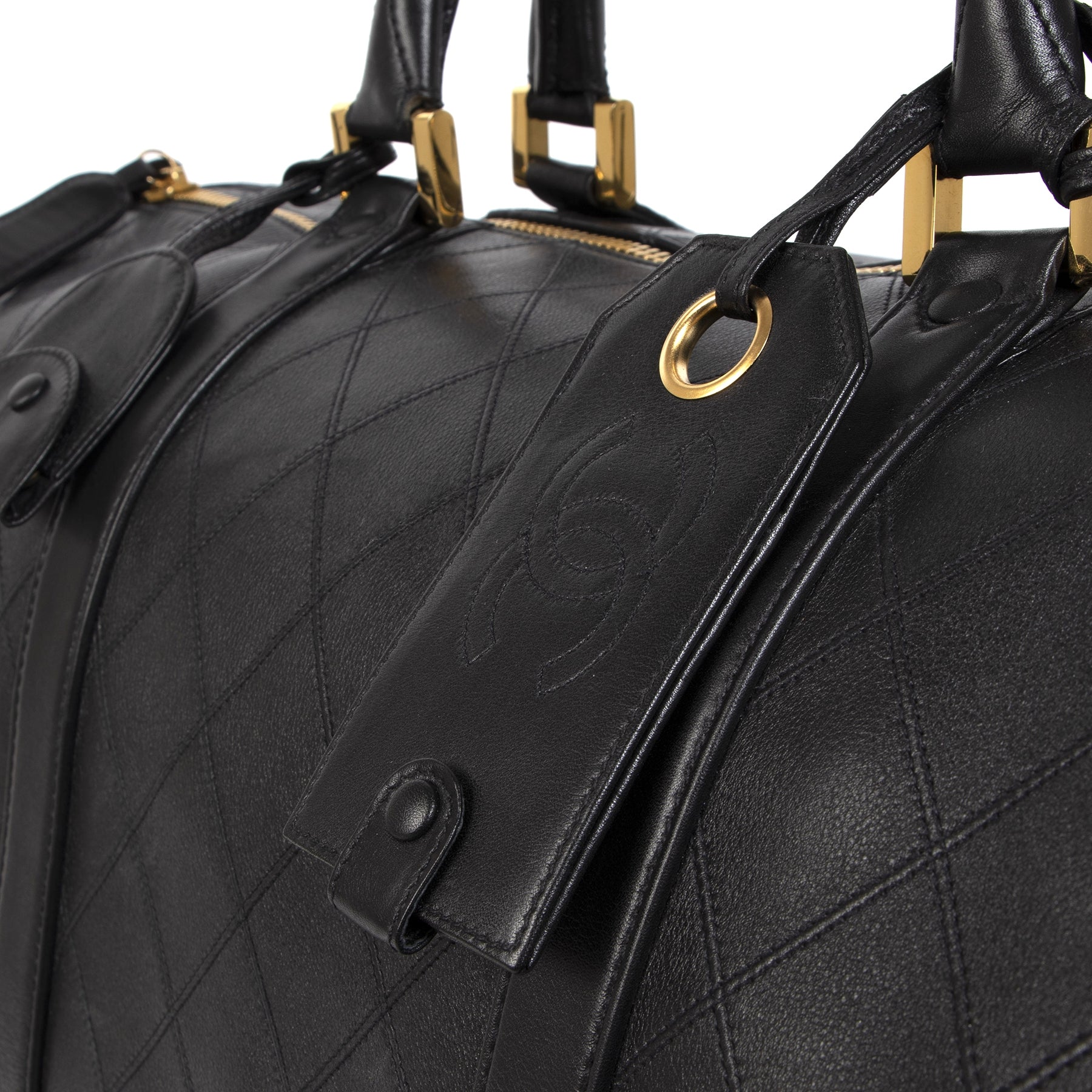 Authentique seconde-main vintage Chanel Vintage Boston Travel Bag achète en ligne webshop labelLOV