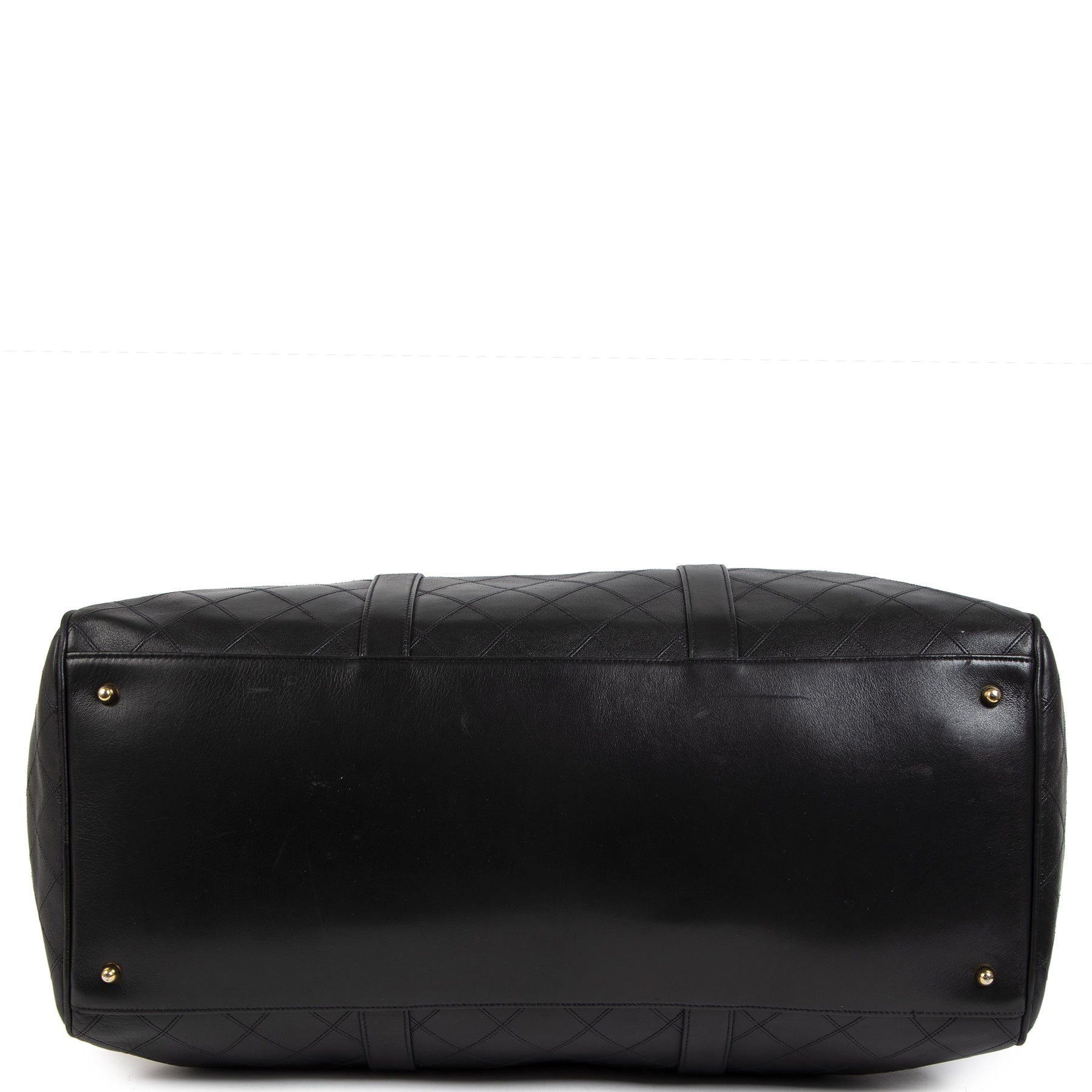 Authentieke tweedehands vintage Chanel Vintage Boston Travel Bag koop online webshop LabelLOV