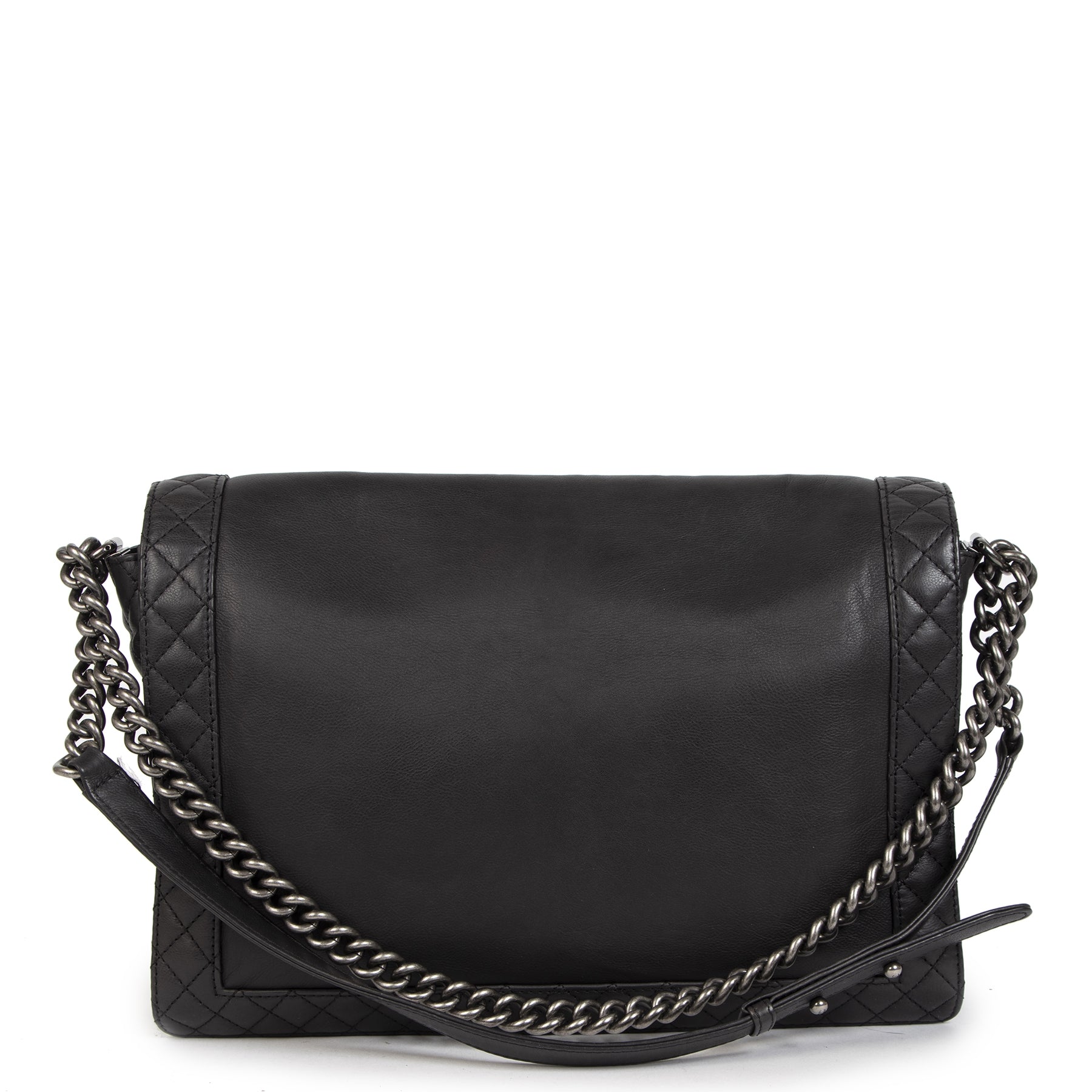 Authentic secondhand Chanel XL Le Boy Reverso Bag designer bags accessories shoes clothing luxury vintage webshop designer brands safe secure online shopping fashion fashionista worldwide shipping