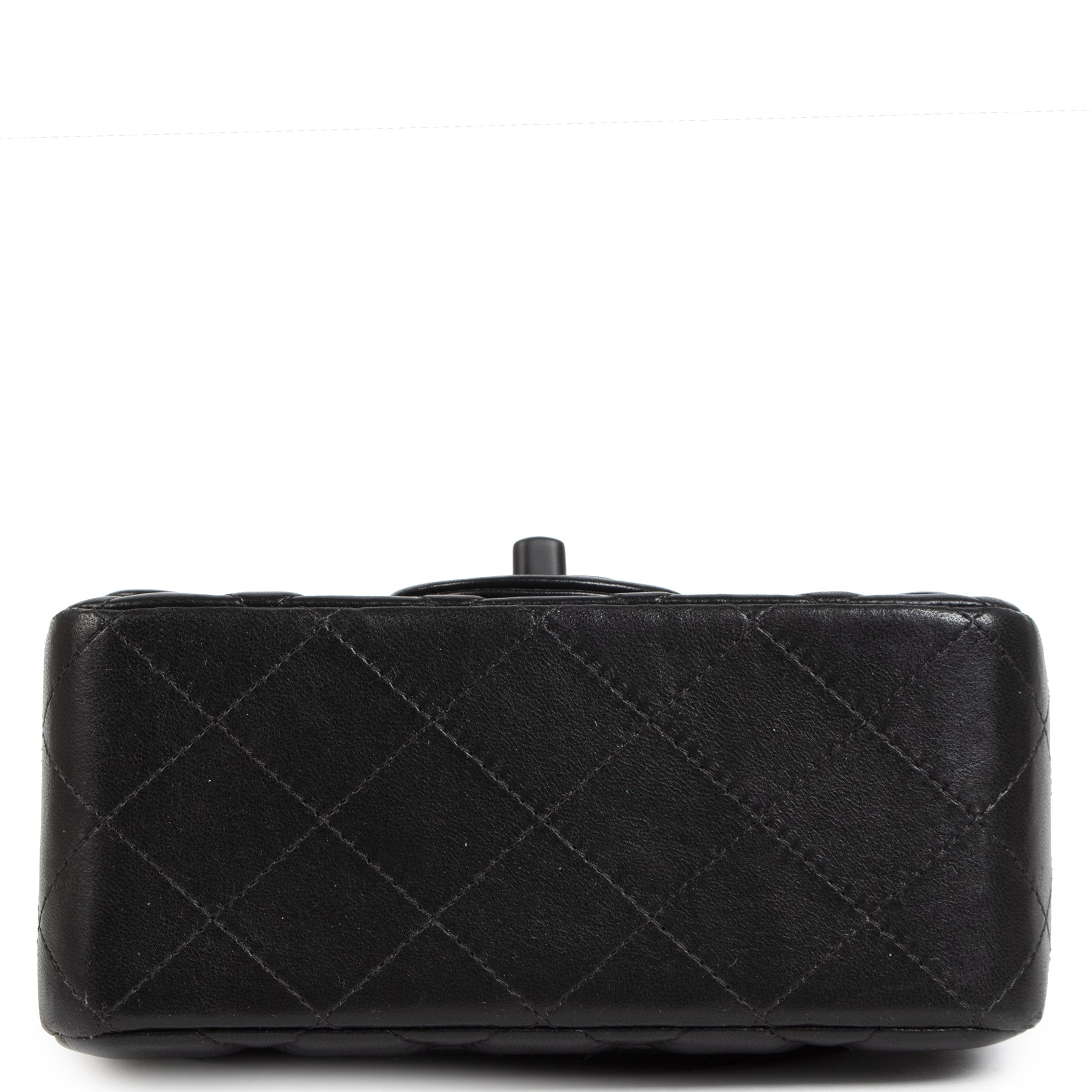 Chanel So Black Mini Classic Square Lambskin Leather Flap Bag