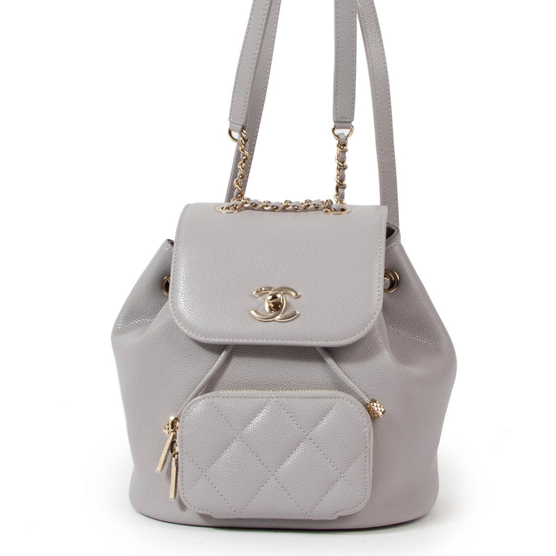 Chanel Grey Business Affinity Mini Backpack