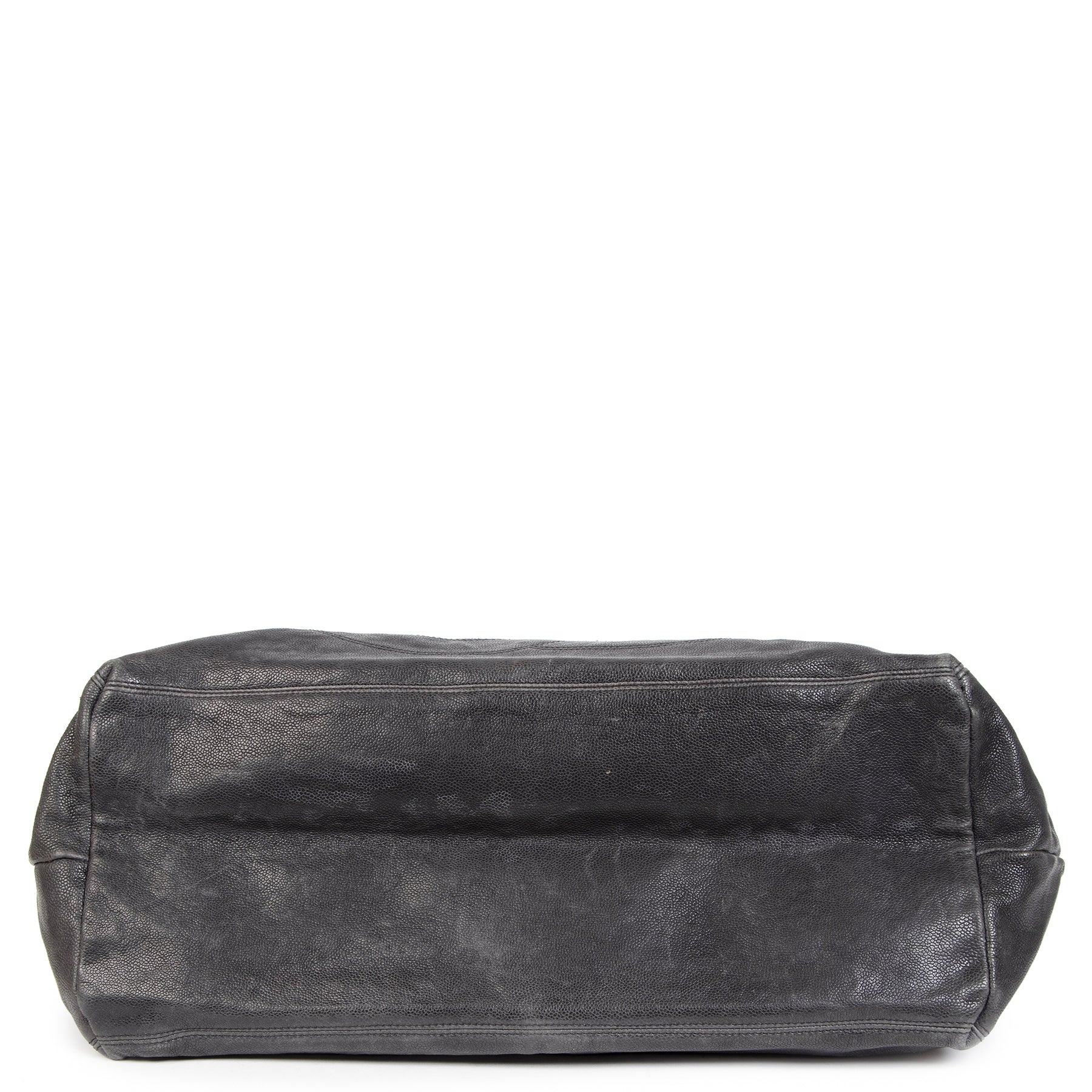 Authentic secondhand Chanel Coco Cabas Black Distressed Caviar XL Bag juiste prijs veilig online shoppen luxe merken webshop winkelen Antwerpen België mode fashion