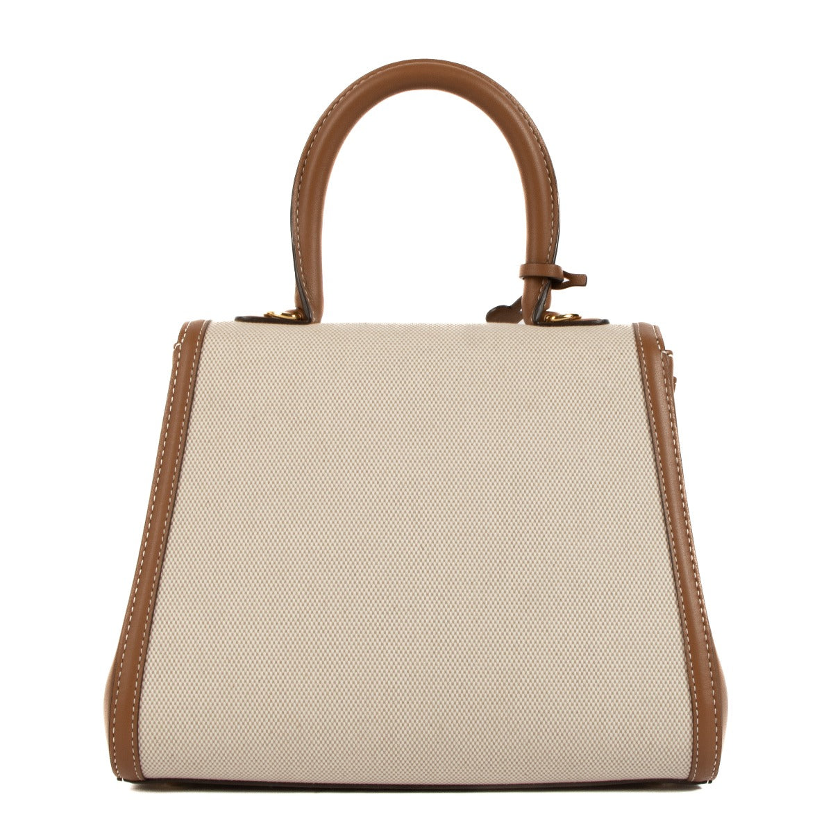 Shop safe online at Labellov in Antwerp, Brussels and Knokke this 100% authentic second hand Delvaux Natural / Tan Calf Trim Canvas Brillant PM Bag