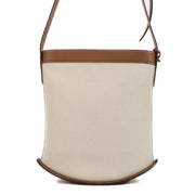 Shop safe online at Labellov in Antwerp, Brussels and Knokke this 100% authentic second hand Delvaux Natural / Camel Calf Trim Canvas Pin Daily Bag