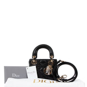 Christian Dior Micro Lady Dior Black Cannage Lambskin