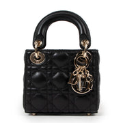 Christian Dior Micro Lady Dior Black Cannage Lambskin