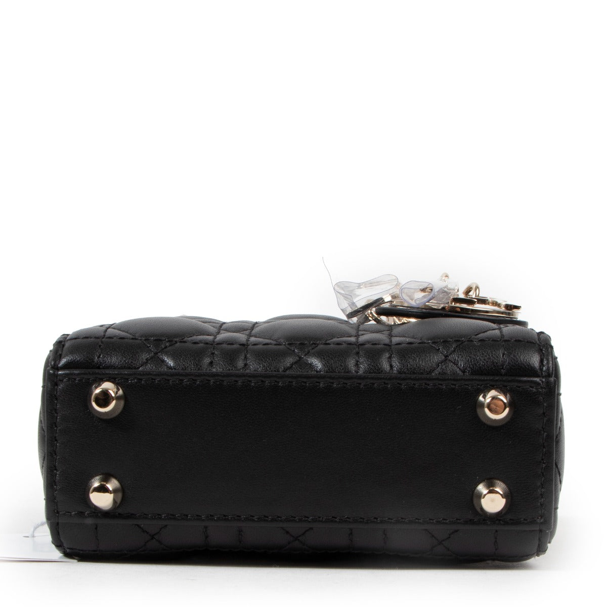 Christian Dior Micro Lady Dior Zwart Cannage Lamsleer
