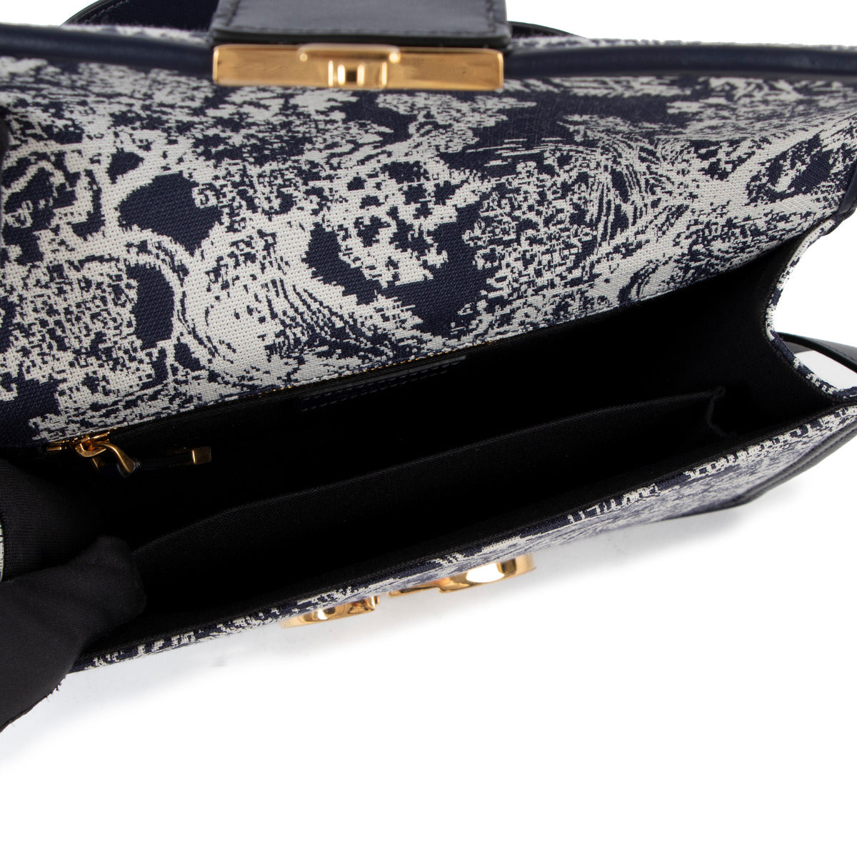 Christian Dior 30 Montaigne Toile de Jouy Reverse en jacquard bleu
