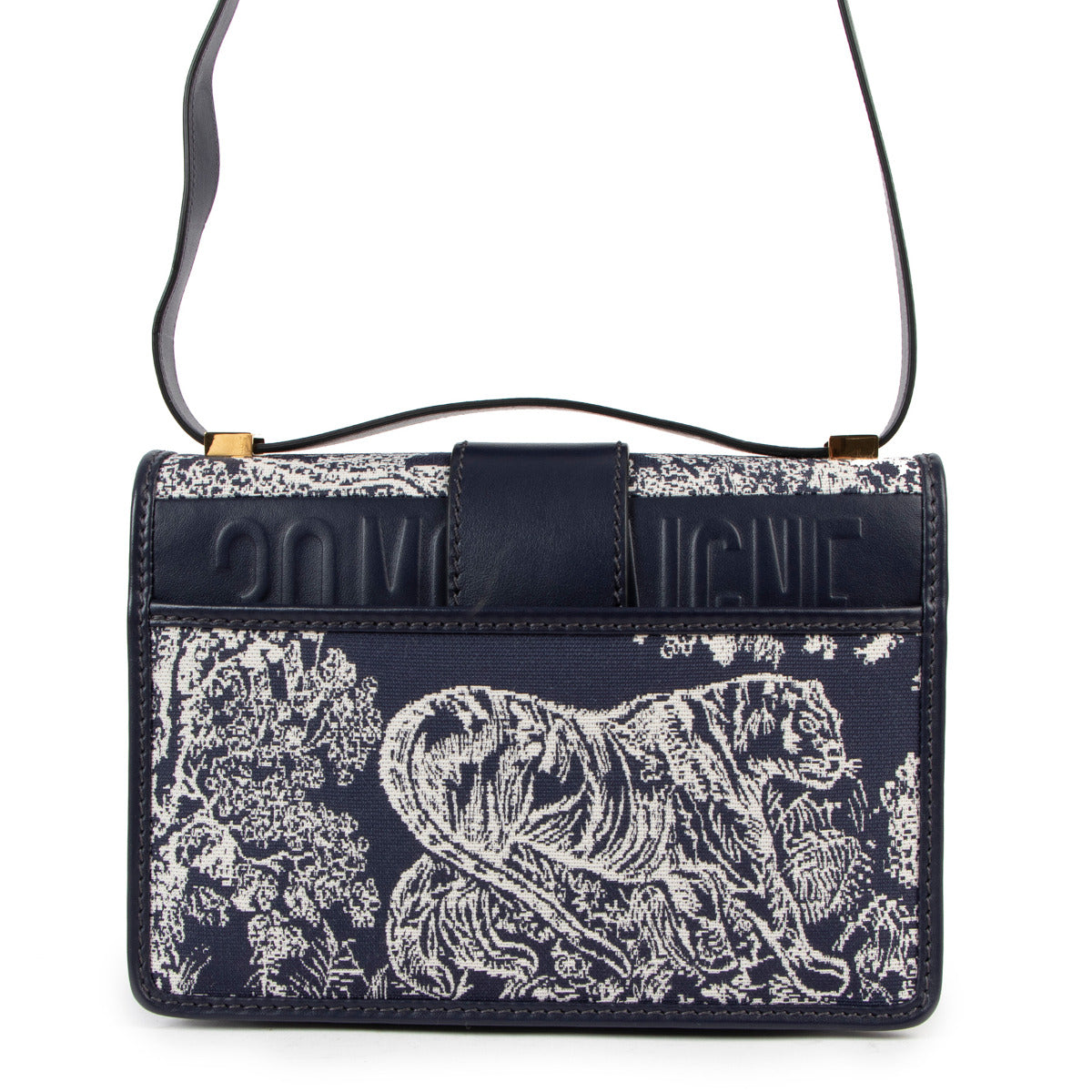 Christian Dior 30 Montaigne Toile de Jouy Reverse en jacquard bleu