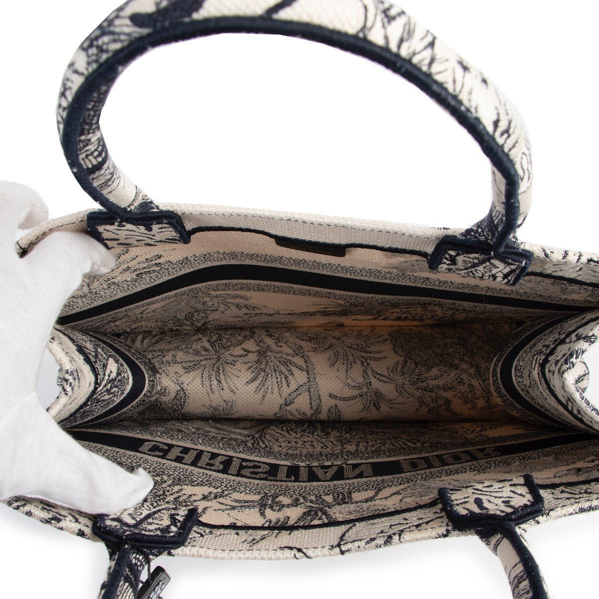 Christian Dior Blauwe Kleine Book Tote