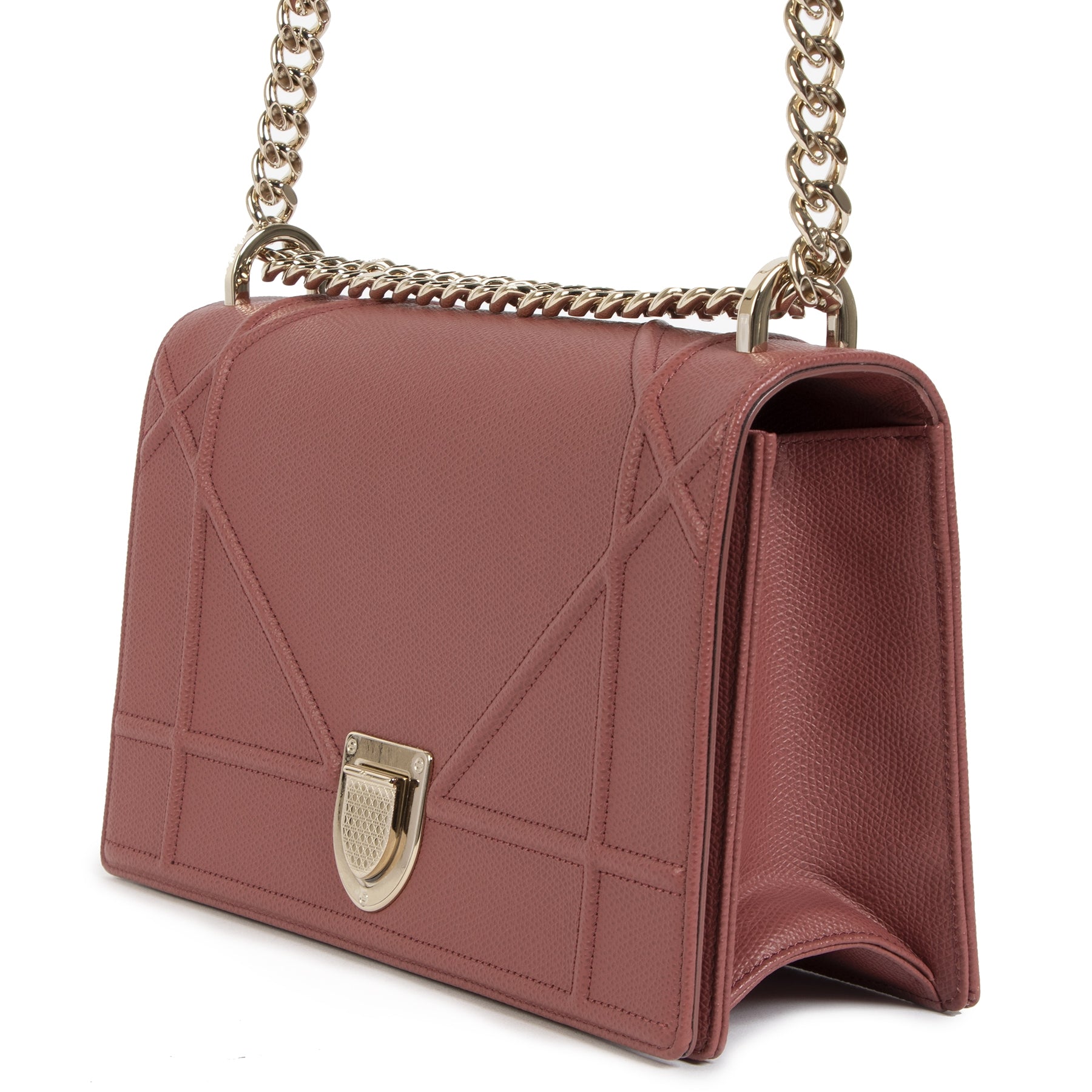 Authentique seconde main vintage Dior Diorama Sienna Calf Leather Bag achète en ligne webshop LabelLOV