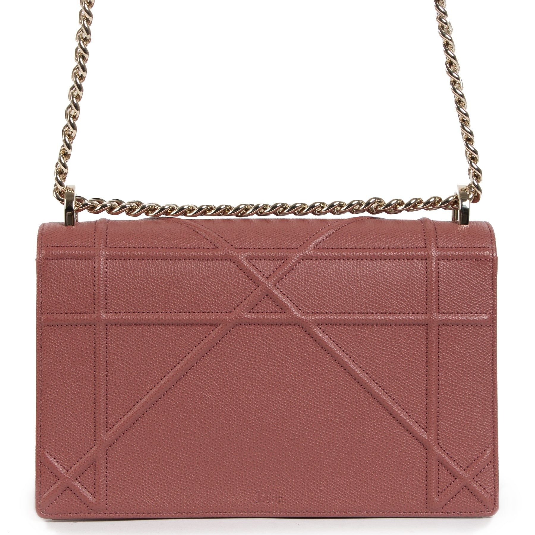 Authentic second-hand vintage Dior Diorama Sienna Calf Leather Bag buy online webshop LabelLOV