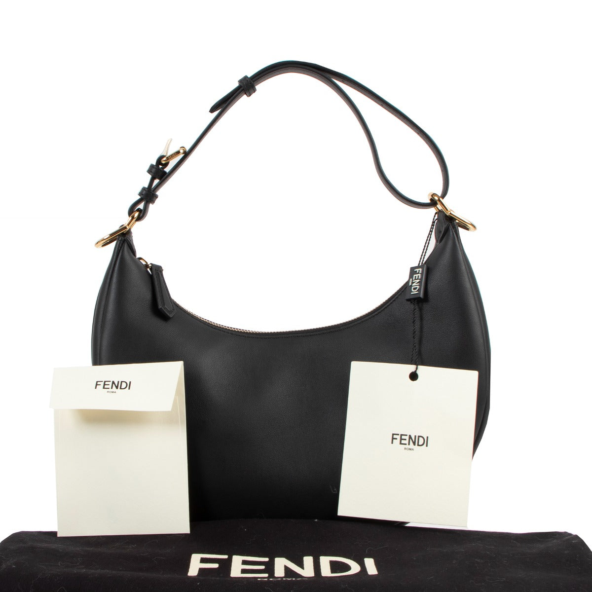 Fendi Black Fendigraphy Shoulder Bag