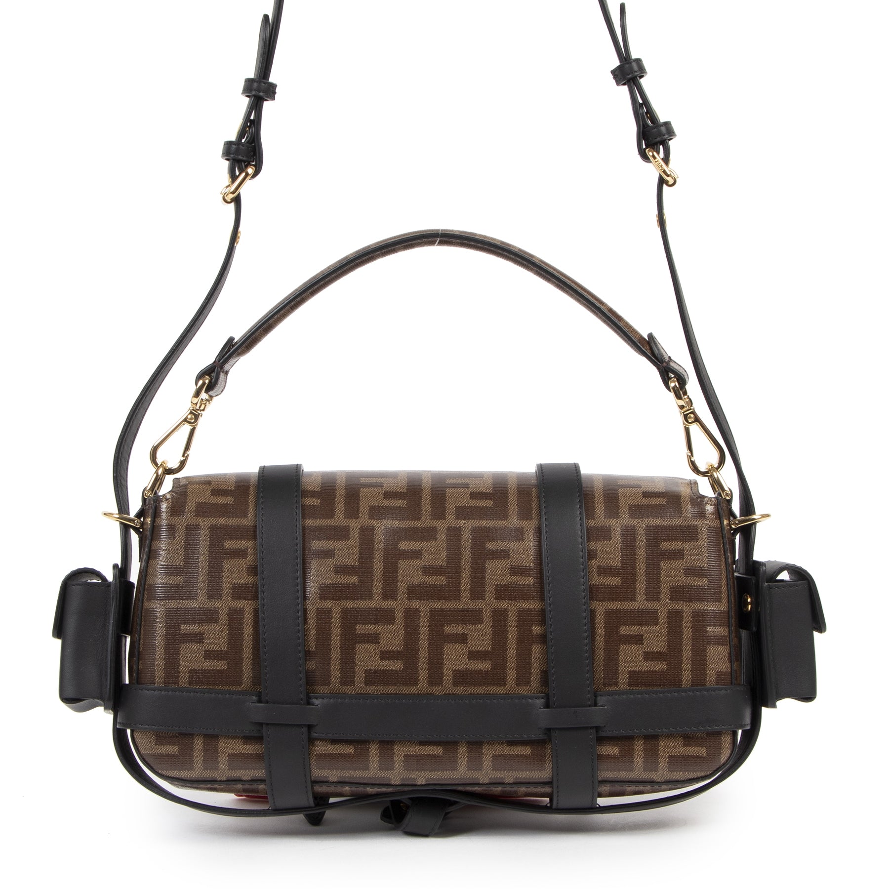 Fendi Bruine Cage Baguette Tas