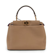 Fendi Purple and Beige Leather Peekaboo Mini Bag
