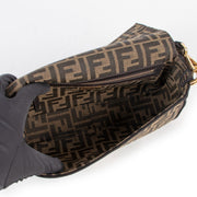 Fendi Brown Zucca FF Logo Fabric Baguette Bag