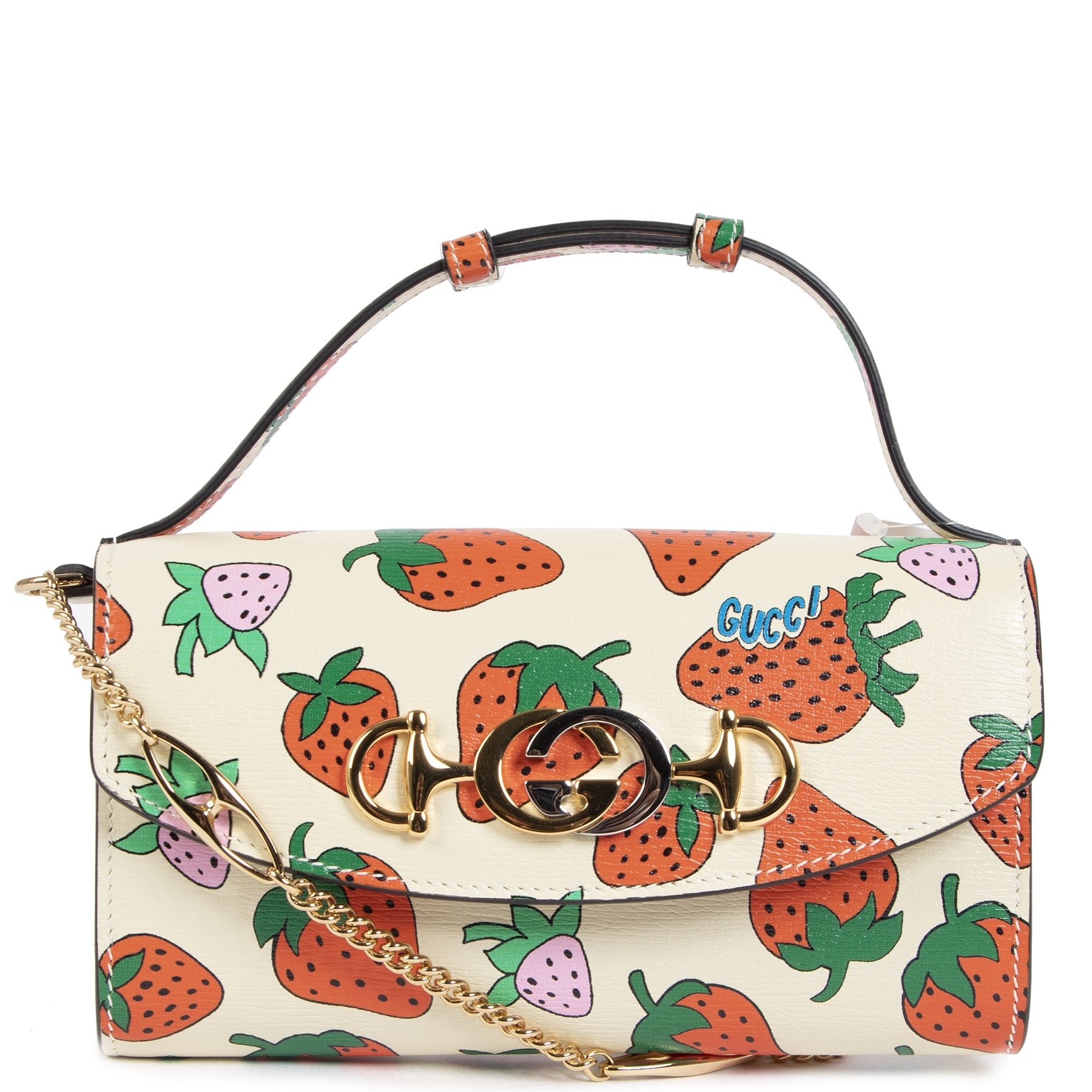 Gucci Zumi Strawberry Print Mini Bag