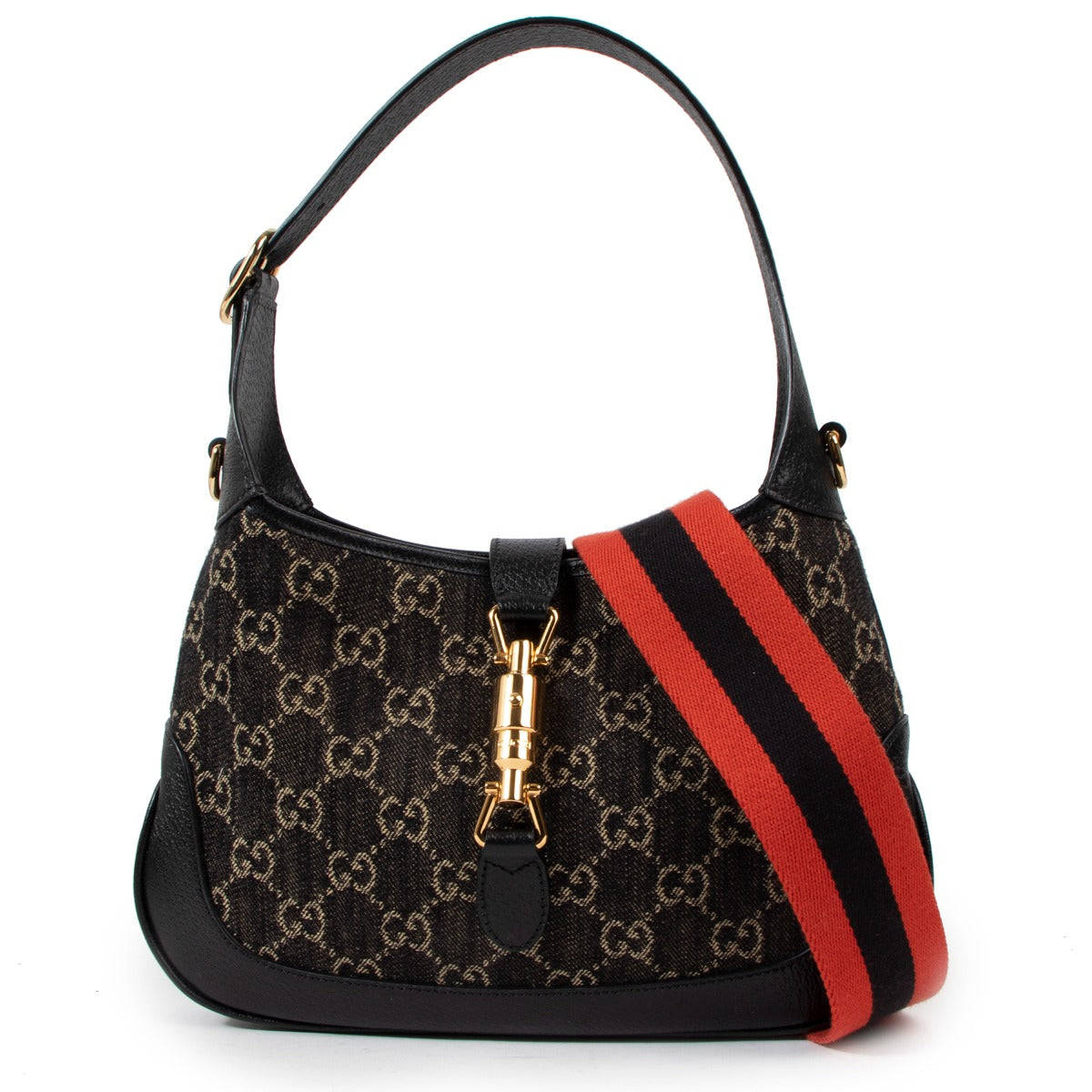 Gucci Blue Denim Jackie 1961 Small Shoulder Bag