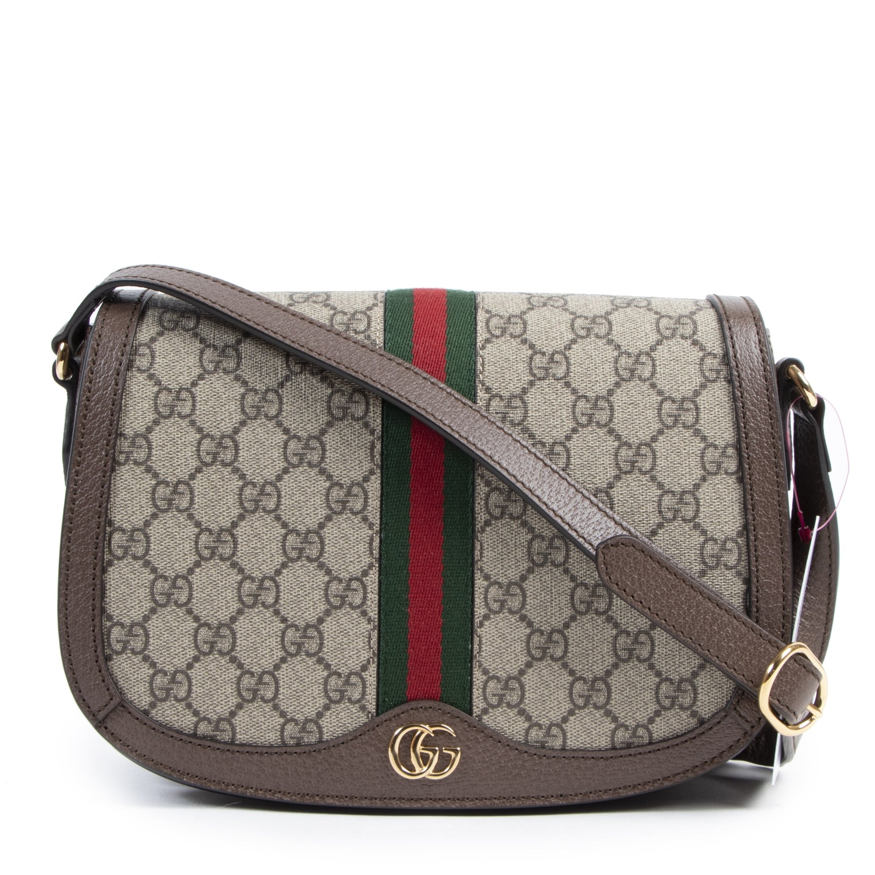 Authentieke Tweedehands Gucci Small GG Supreme Ophidia Bag juiste prijs veilig online shoppen luxe merken webshop winkelen Antwerpen België mode fashion