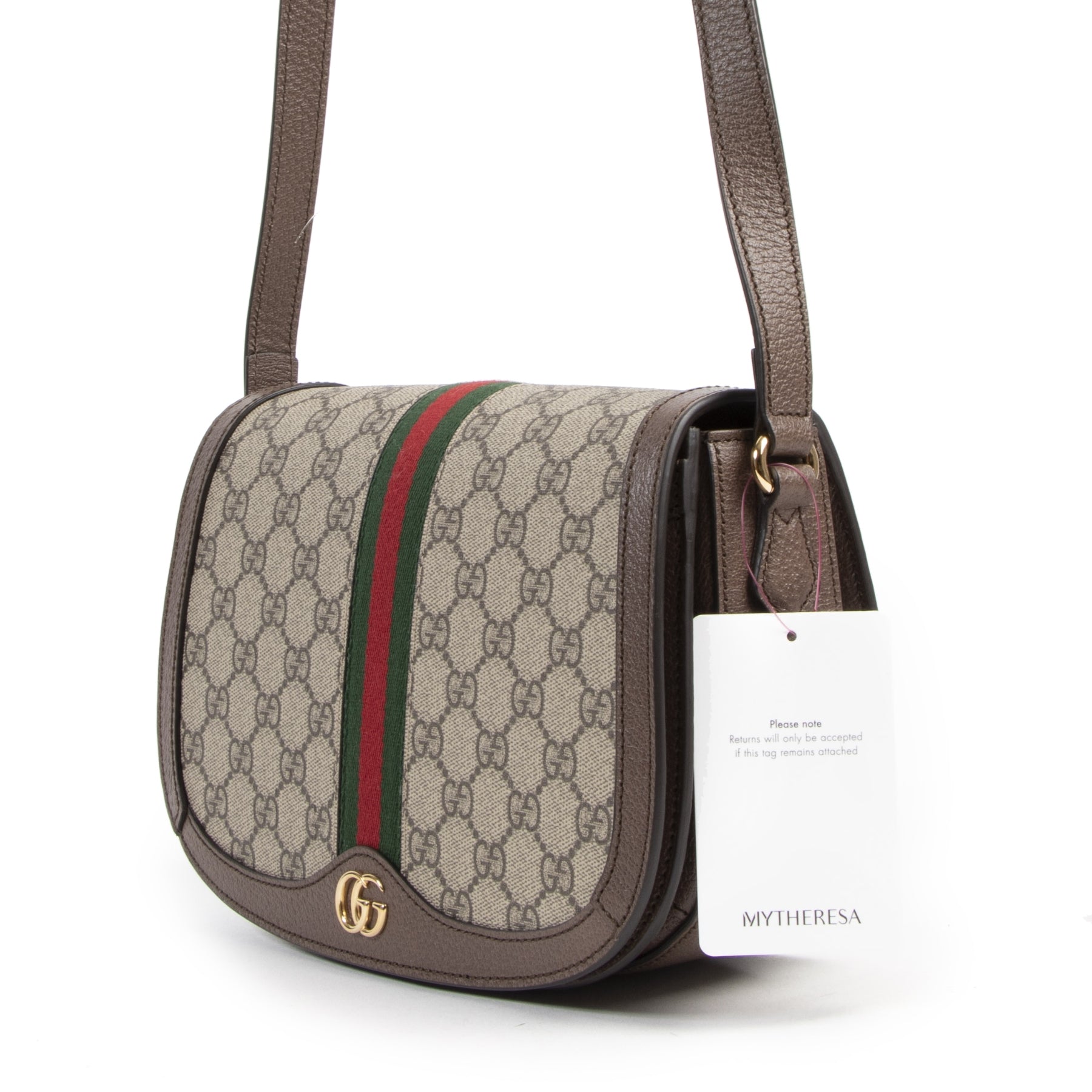 Authentieke Tweedehands Gucci Small GG Supreme Ophidia Bag juiste prijs veilig online shoppen luxe merken webshop winkelen Antwerpen België mode fashion