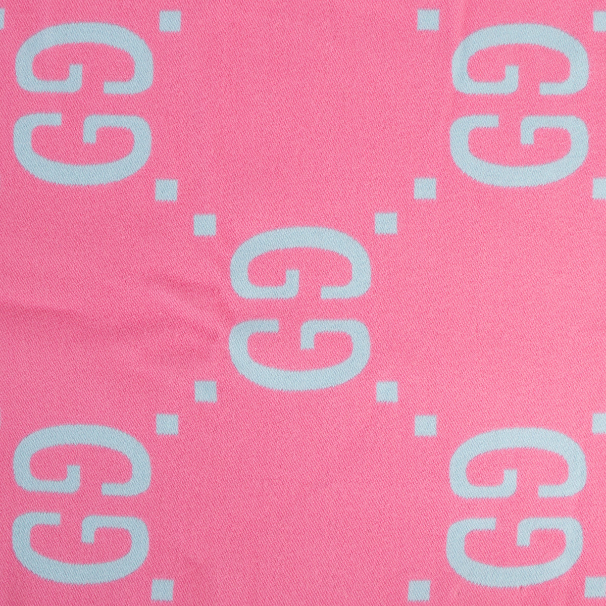 Gucci Pink & Blue Reversible GG Jacquard Freedom Scarf