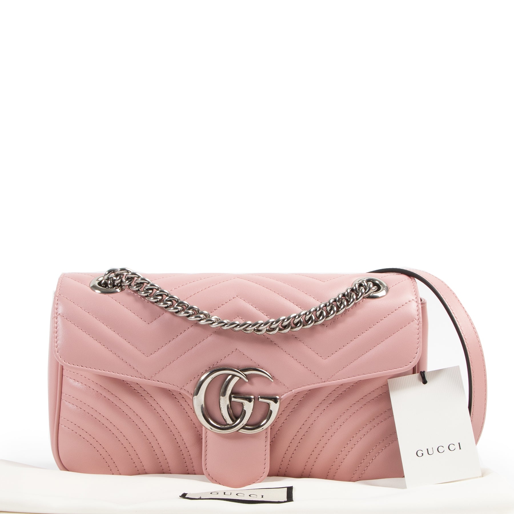 Gucci Baby Pink Medium Marmont Shoulder Bag