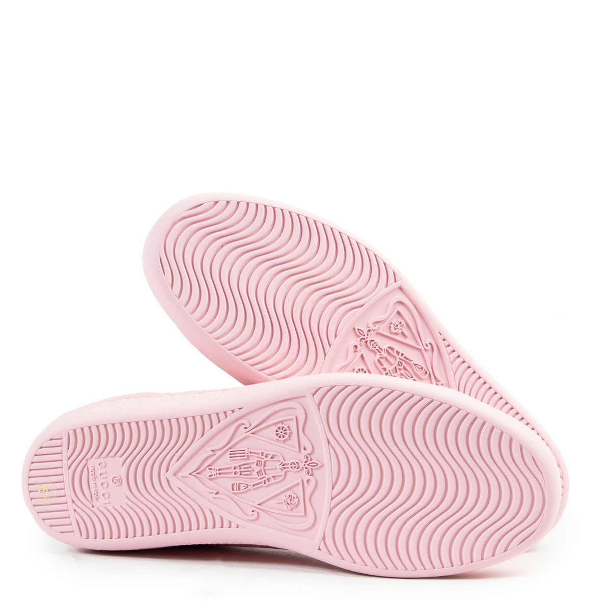 Baskets Ace en cuir perforé rose et violet Gucci - taille 35,5