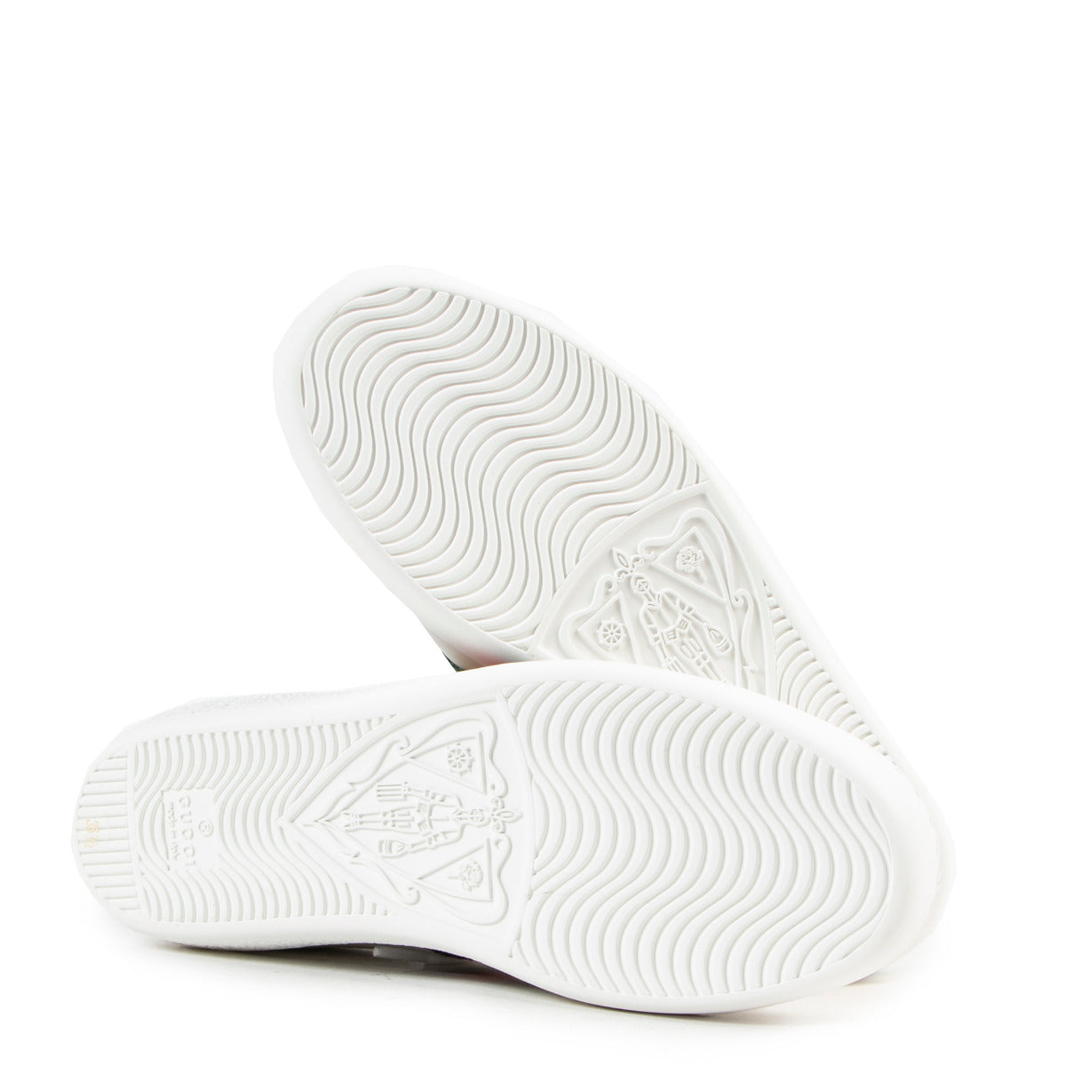 Gucci Disney New Ace Sneakers van leer met appliqué en webbies - maat 35.5
