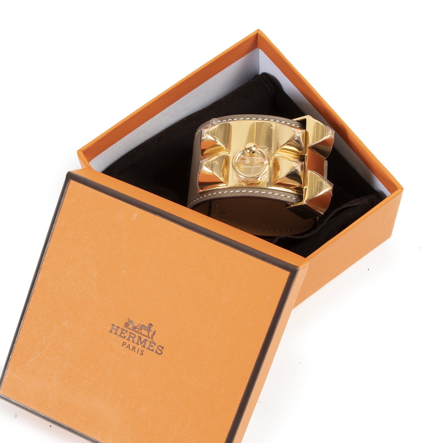Hermès Collier de Chien Etoupe GHW online