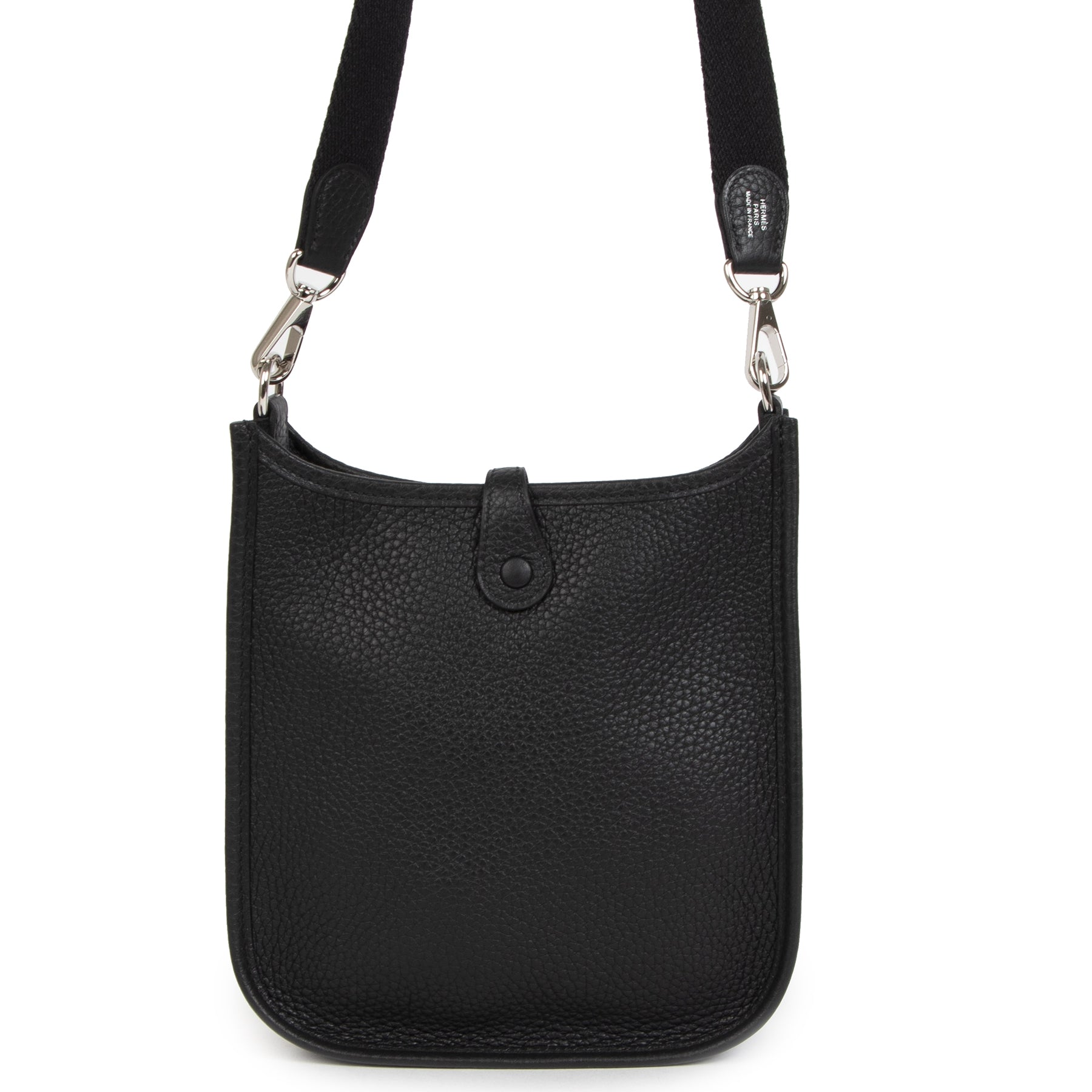 Authentieke Tweedehands Hermès Evelyne Black Leather Crossbody Messenger Bag juiste prijs veilig online shoppen luxe merken webshop winkelen Antwerpen België mode fashion