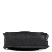 Authentic secondhand Hermès Evelyne Black Leather Crossbody Messenger Bag designer bags accessories shoes luxury vintage webshop safe secure online shopping fashion fashionista worldwide shipping