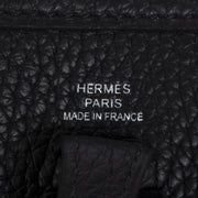Authentic secondhand Hermès Evelyne Black Leather Crossbody Messenger Bag designer bags accessories shoes luxury vintage webshop safe secure online shopping fashion fashionista worldwide shipping