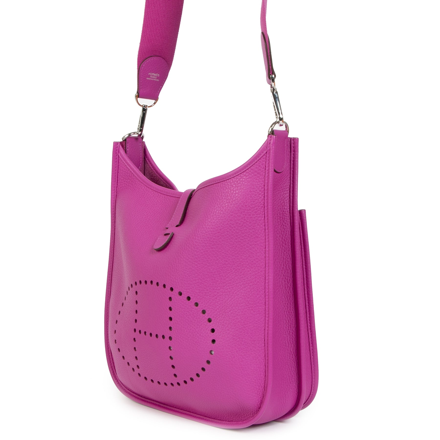 Worldwide shipping on authentic Hermès Evelyne 29 Taurillon Clemence Magnolia